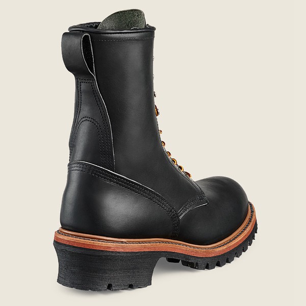 Red Wing Work Boots Loggermax - 9-inch Soft Toe - Black - Mens RJK716925